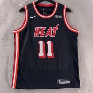 Nike‎ Miami Heat Basketball Jersey Youth Size Large Black Red #11 Waiters